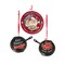 KSA Club Pack of 12 Black Assorted Bacon Pans and Santa Dish Christmas Ornaments 2.75"